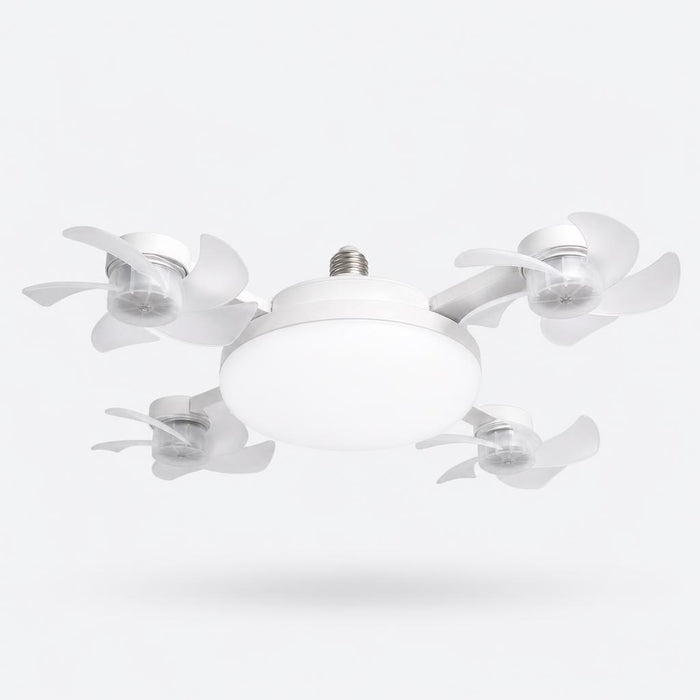 LumiBreeze 2-in-1 ceiling fan light in white — studio view