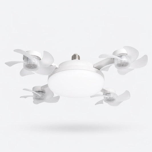 LumiBreeze 2-in-1 ceiling fan light in white — studio view